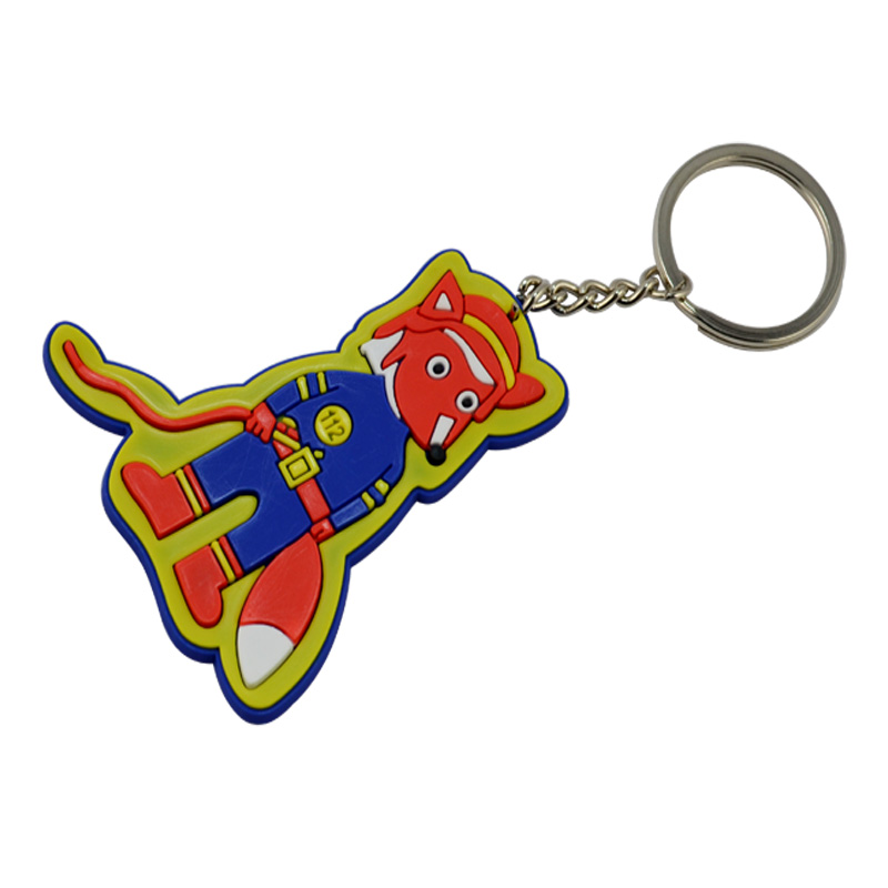 Factory Wholesale 2D Soft Pvc Key Chain Custom Logo Rubber Keychain