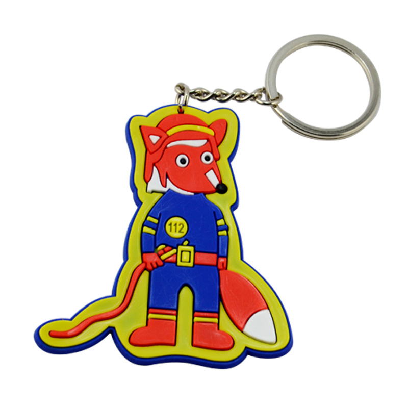 Factory Wholesale 2D Soft Pvc Key Chain Custom Logo Rubber Keychain