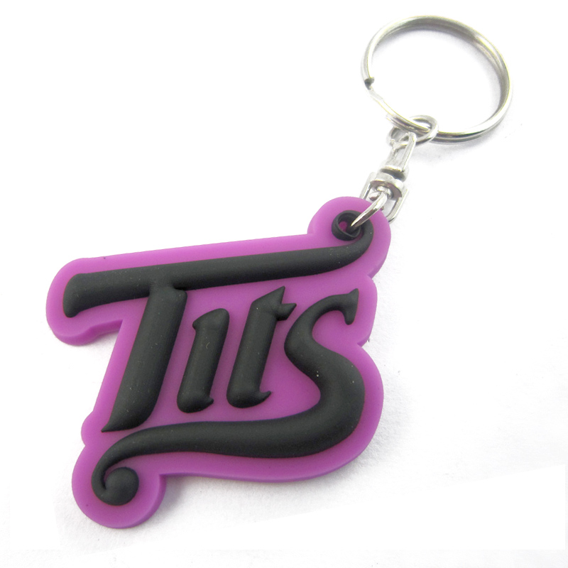 Wholesale Promotional Pvc Keychains Custom Designer Silicone Letter Key Chain Ring Rubber