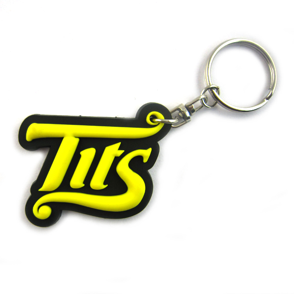 Wholesale Promotional Pvc Keychains Custom Designer Silicone Letter Key Chain Ring Rubber