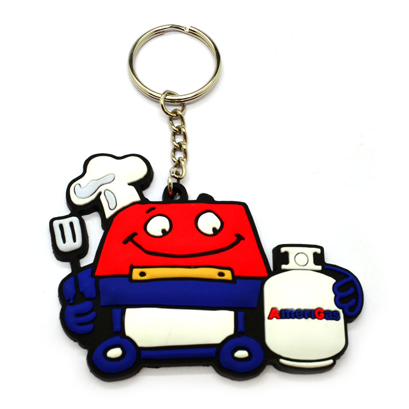 Wholesale Manufacturers Fashion PVC Key chain Rubber Keychains Custom Logo