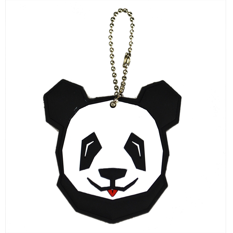 Factory Promotional Pvc Keychains Custom Designer Panda Key Ring Rubber Keychain