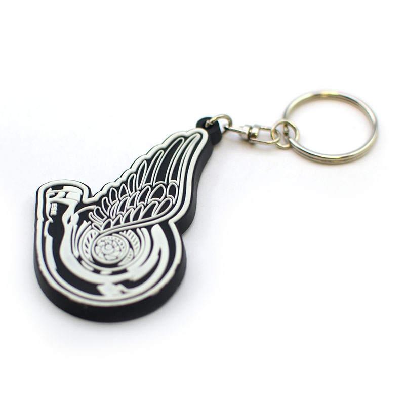 Custom High Quality Cartoon Rubber Keychain PVC Keyring With Logo For Key