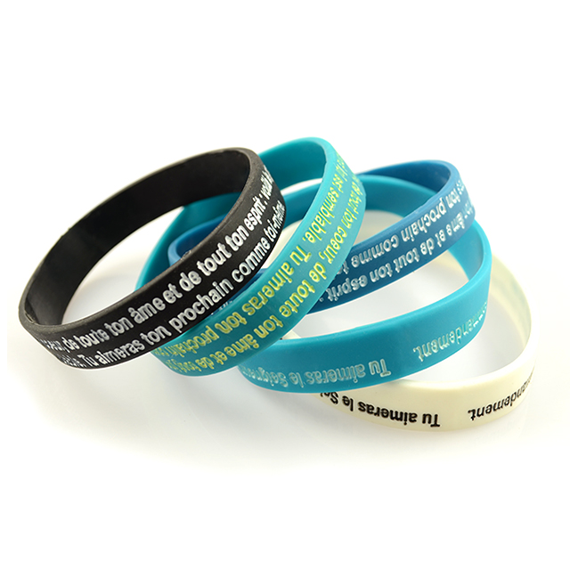 Customized Outdoor Sports Bracelet Rubber Silicone Wristbands