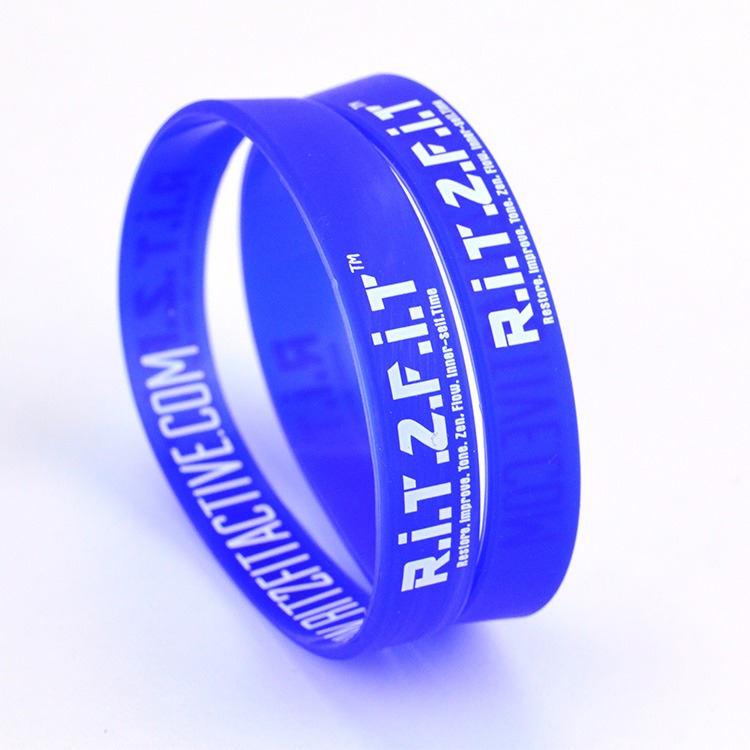 Wholesale Custom Promotional Sports Debossed Silicone Wristband Rubber Bracelet