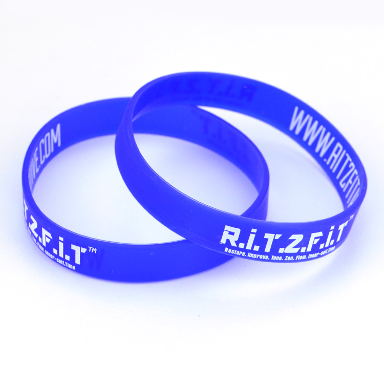 Wholesale Custom Promotional Sports Debossed Silicone Wristband Rubber Bracelet