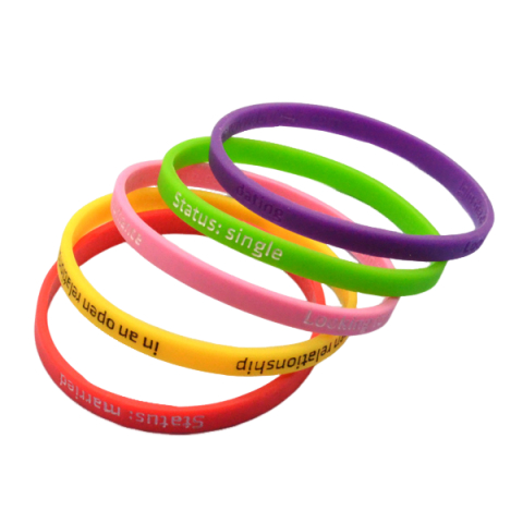 Factory Personalized Design Thin Bracelets Silicone Wristband With Logo