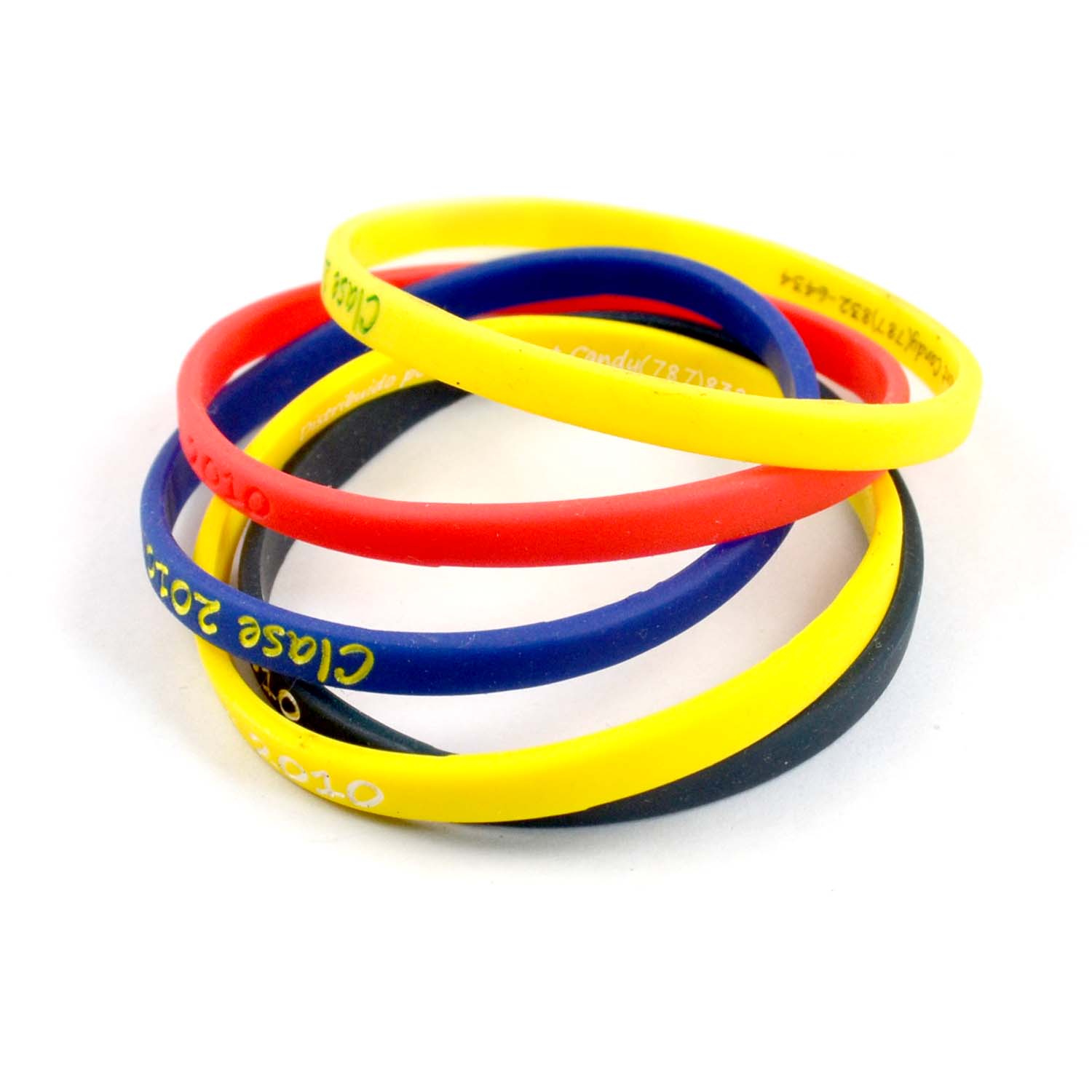 Wholesale Handmade Colored Thin Bracelets Rubber Wrist Bands For Women