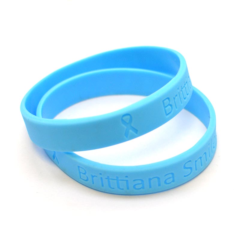 Factory Custom With Company Logo Rubber Wristband Soft Text Silicone Bracelet