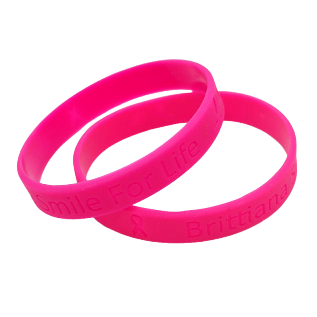 Factory Custom With Company Logo Rubber Wristband Soft Text Silicone Bracelet