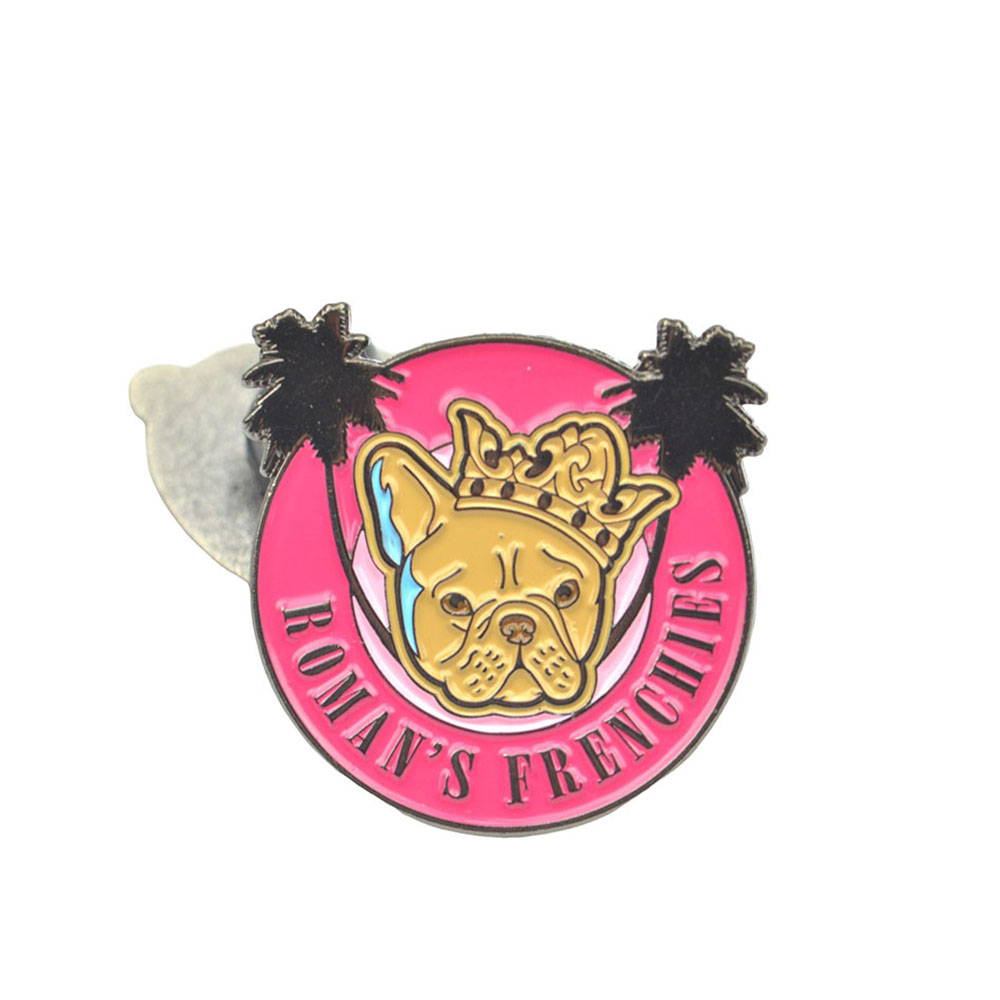 Manufacturing Customized Logo Pink Enamel Pin High Quality Animal Badge Metal Crafts