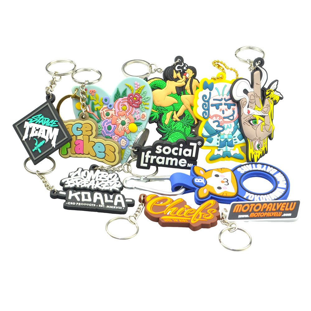Promotion Gifts Cheap Key Ring Cartoon 2d 3d Soft Rubber Key Chain Custom logo Silicone Pvc Keychain