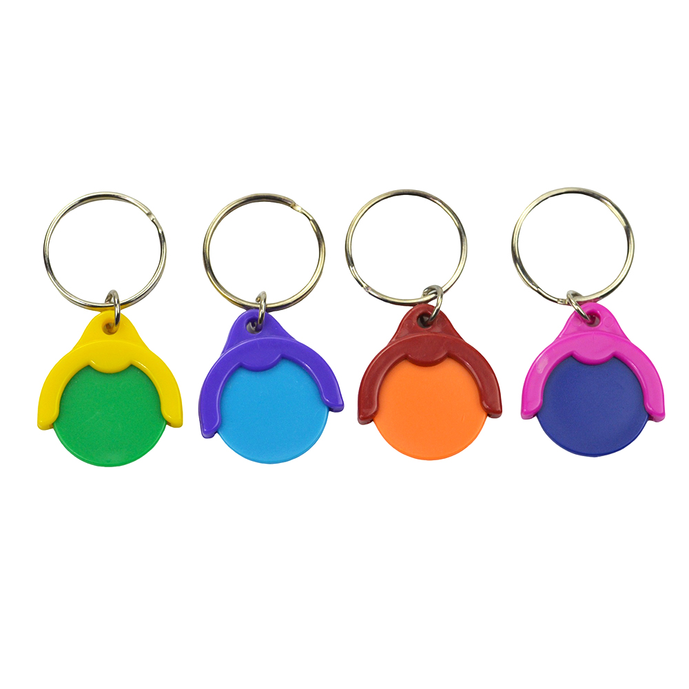 Custom Coin Holder Keychain Shopping Coin Keyring Token Key Chain Personalized Trolley Key Holder