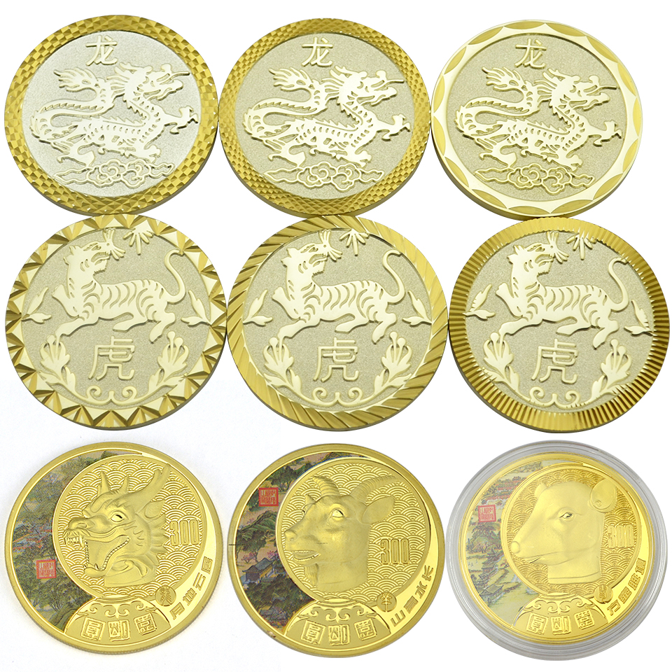 Hot Sale Custom Logo Soft Enamel Sports Commemorative Coins Art Collection Souvenir Chinese New Year