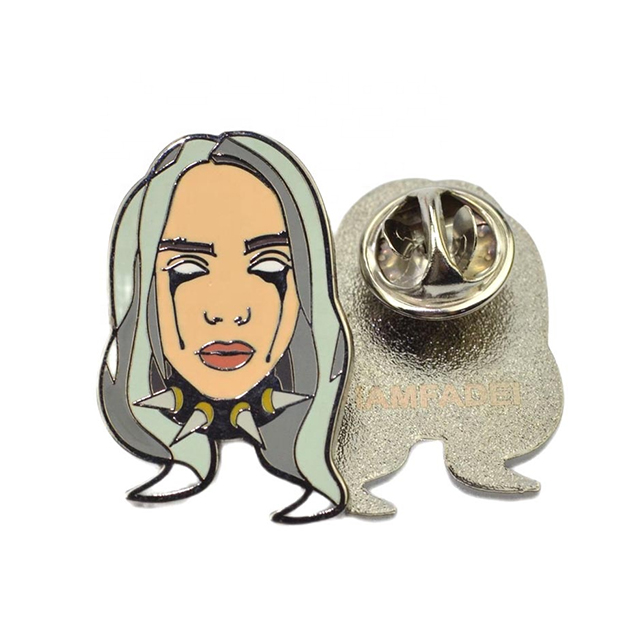 Manufactured Amine Cute Lapel Pin Custom Metal Soft Hard Enamel Badge Pin Silk Screen Printing