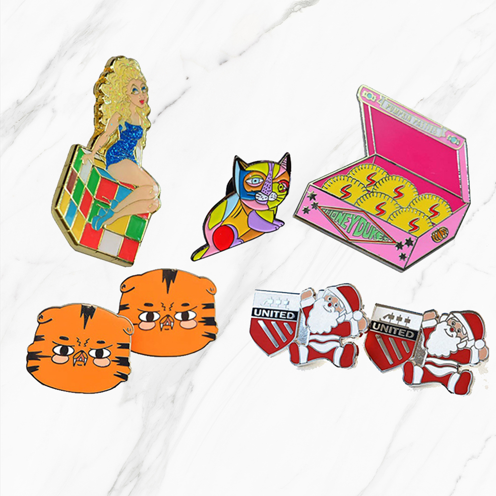 Manufacturer Free Sample Custom Logo Hard Enamel Pin Metal Lapel Pins Cartoon Pin Badge for Gift
