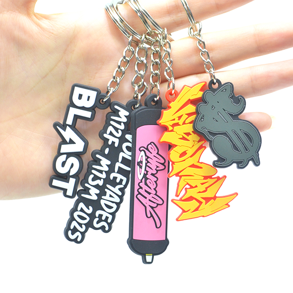 Hot Selling Custom PVC Key Chains Soft PVC Keychains with Custom Logo Metal Keychain Wholesale