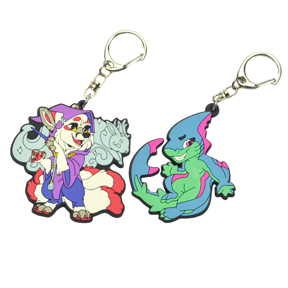 Custom Soft PVC Keychain Promotional Gift Key Ring with Custom Logo Wholesale 2D PVC Keychain