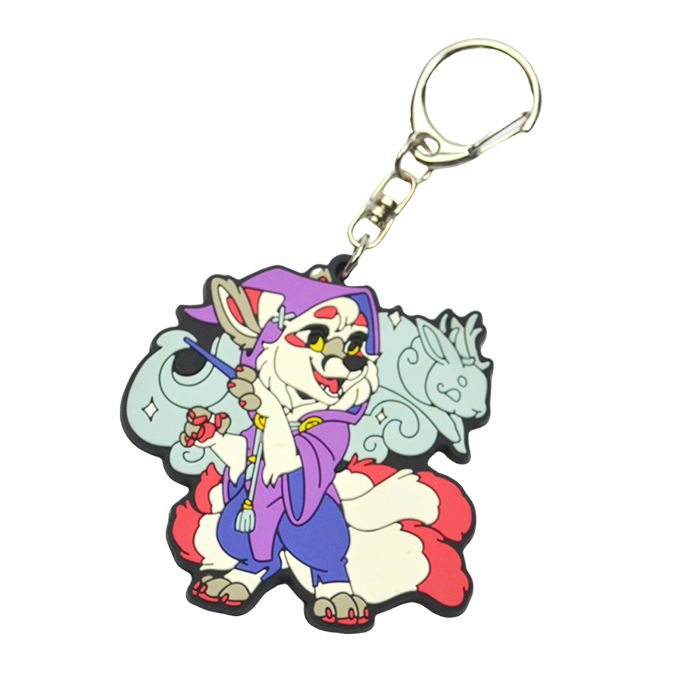 Custom Soft PVC Keychain Promotional Gift Key Ring with Custom Logo Wholesale 2D PVC Keychain