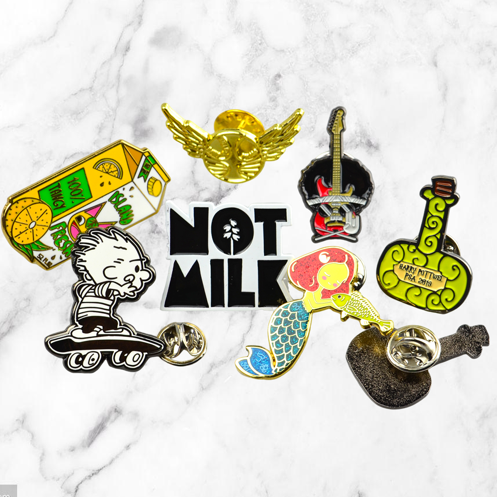 Customized Logo Metal Badges Business Funny Anime Pins High Quality Cartoon Theme Printed Design