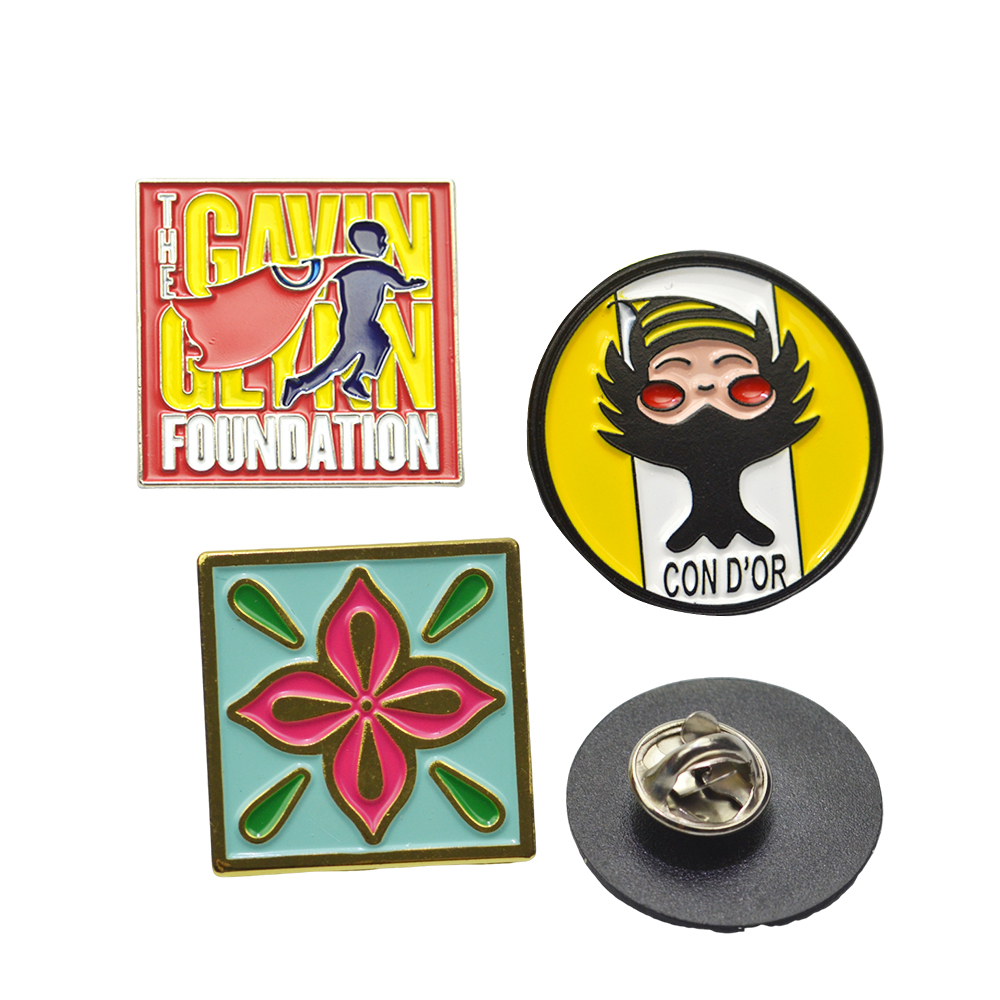 Customized Logo Metal Badges Business Funny Anime Pins High Quality Cartoon Theme Printed Design