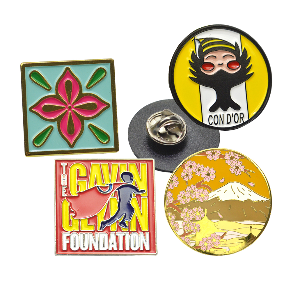 High Quality Customized Logo Metal Badges Plated Enamel Pins for Advertising and Souvenirs Wholesale