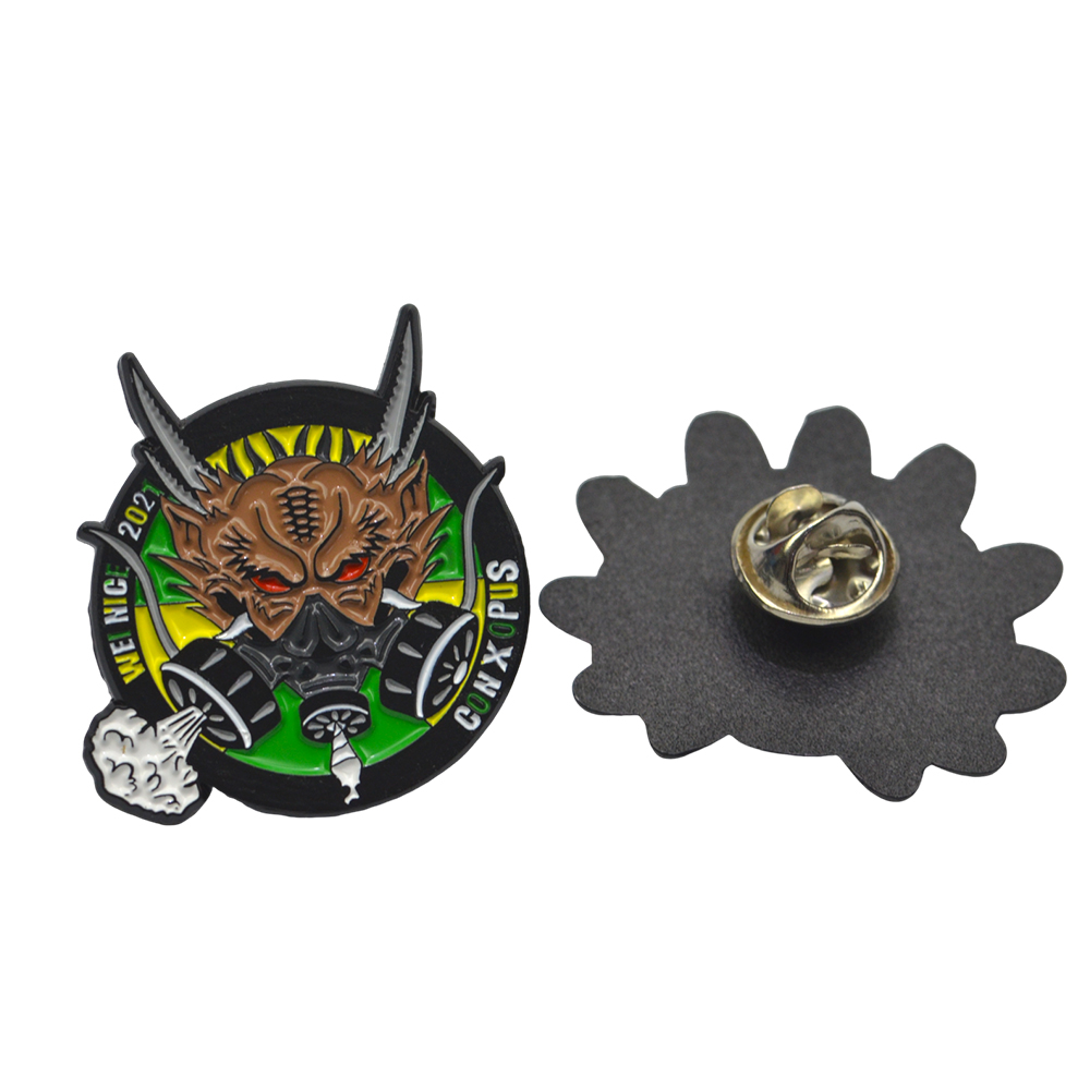 Wholesale Custom Logo Metal Crafts Lapel Pins Soft Hard Enamel Alloy Flower Letter Themes for Fashion Cartoon Animal Pin