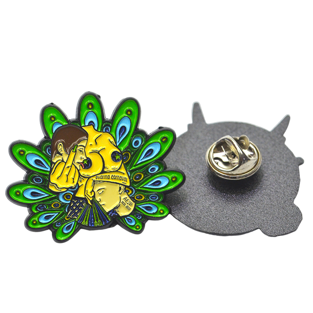 Wholesale Custom Logo Metal Crafts Lapel Pins Soft Hard Enamel Alloy Flower Letter Themes for Fashion Cartoon Animal Pin