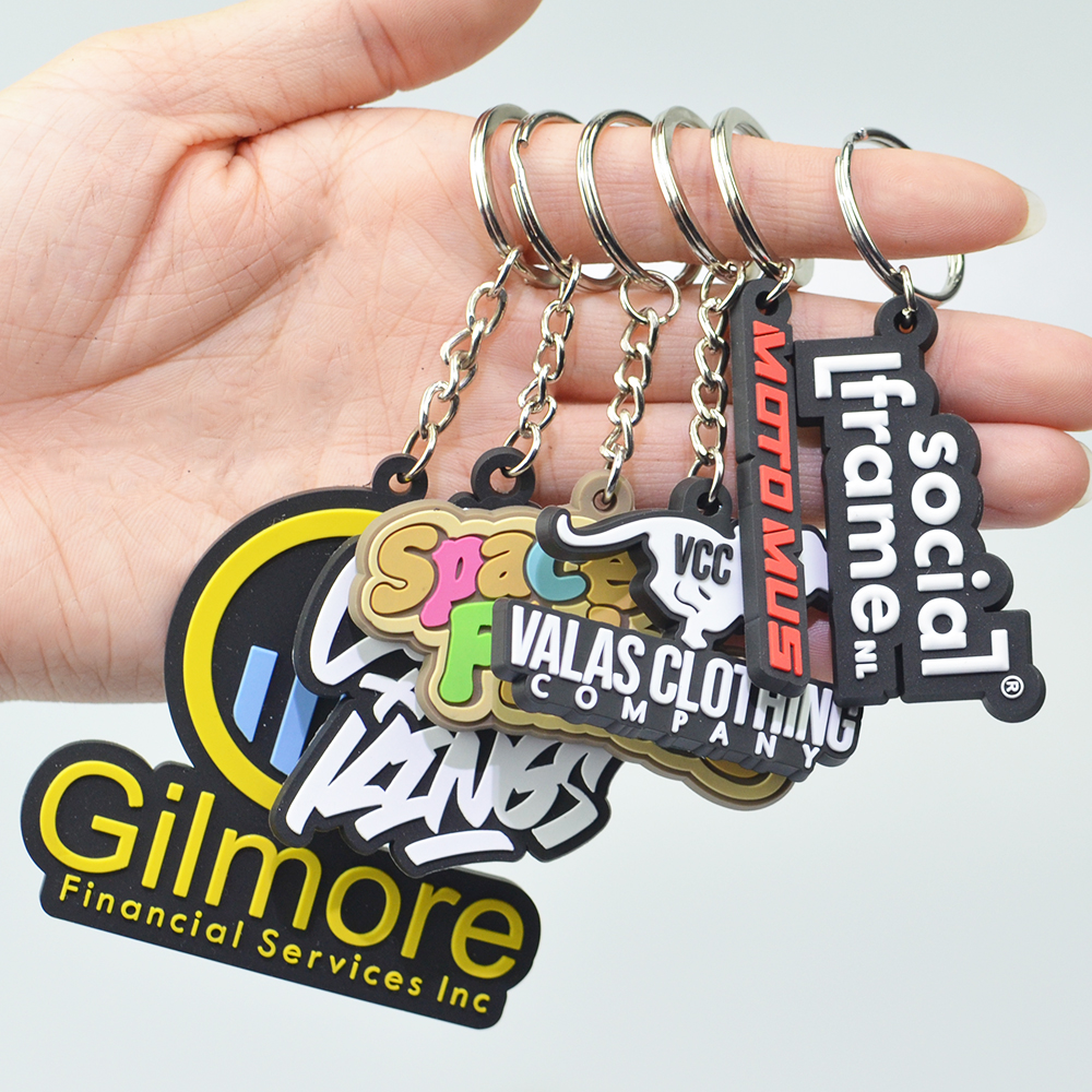 Hot Selling Custom Logo 2D Alphabet Metal Keychains Enamel Keychains and Carabiners Bulk for Promotions