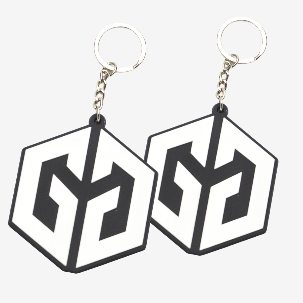 Wholesale New Design 3D PVC Keychains Silicone Alphabet Rubber Keytag Ring Promotional Keychain Custom Logo