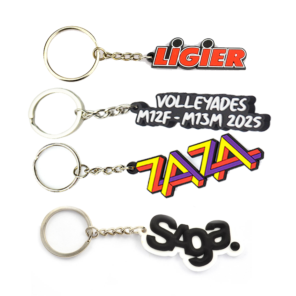High Quality Custom Logo Free Designed PVC Colorful KeyChain Silicone Key Chain Rubber Keychains