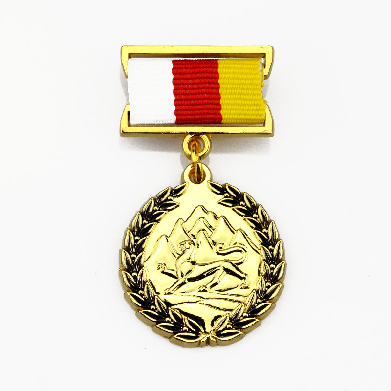 Custom Made Factory Award Medal and Badge Gold Metal Plated Honor Badges Metal Crafts Product