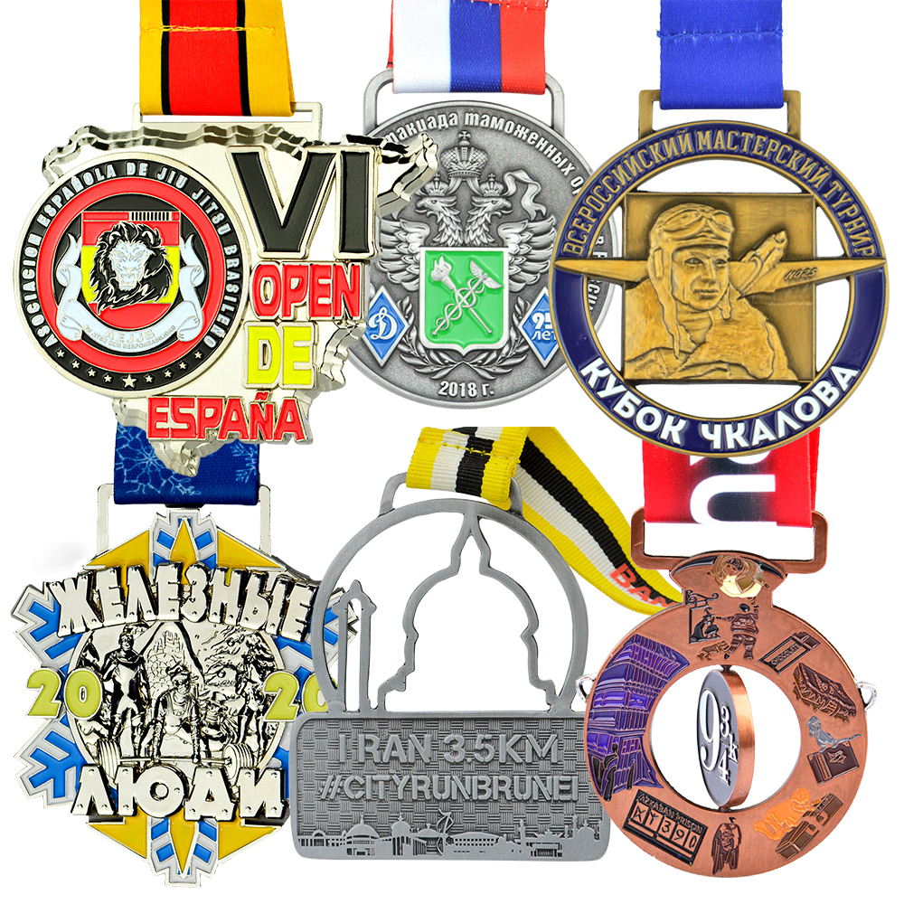 Personalized Metal Medallion Trophies Free Sample Creative Hollowing Out Design Sports Award Medals Plated Alloy Model