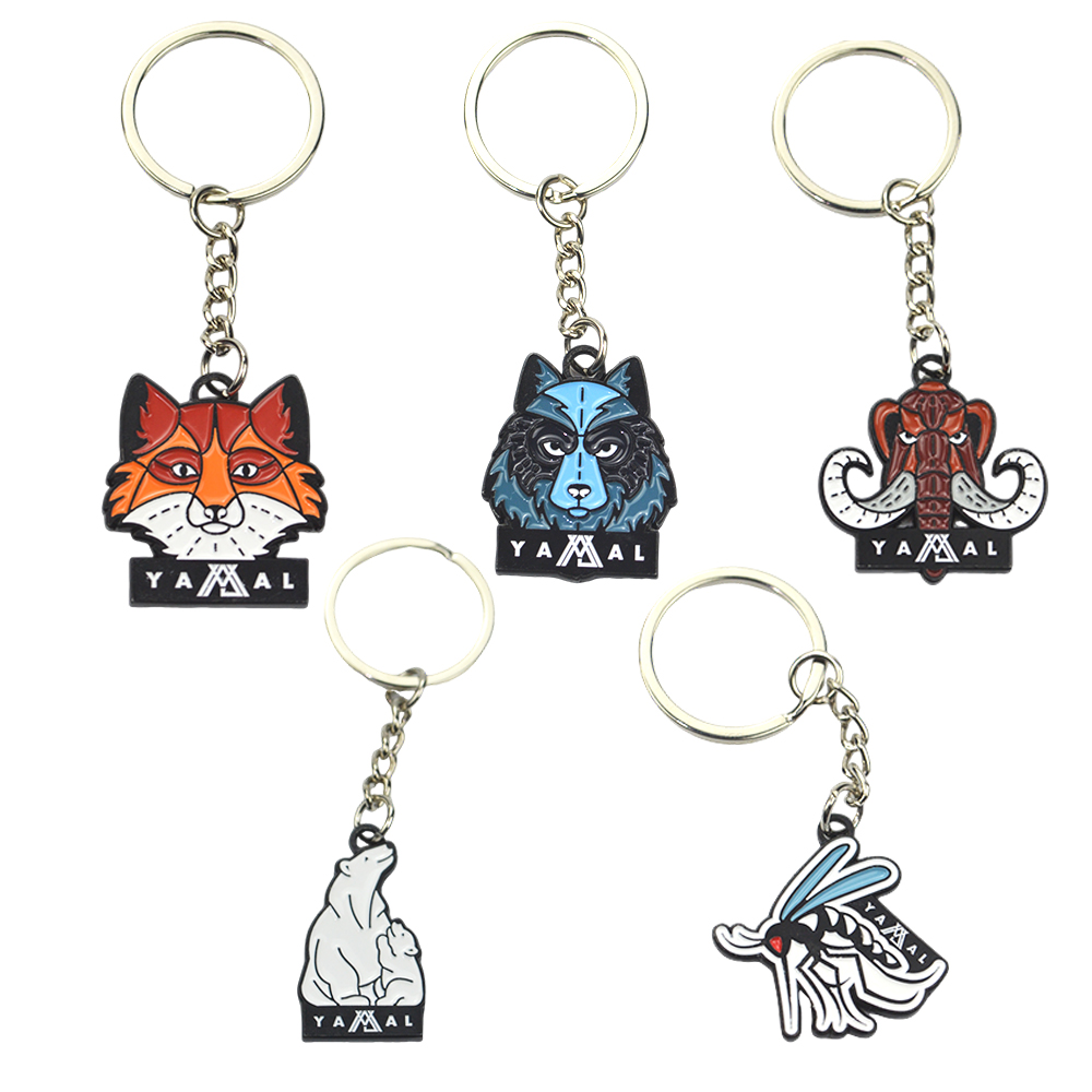 China Factory's Cute Metal Keychain Rings Fashionable Cartoon Design Free for Keychain Designers