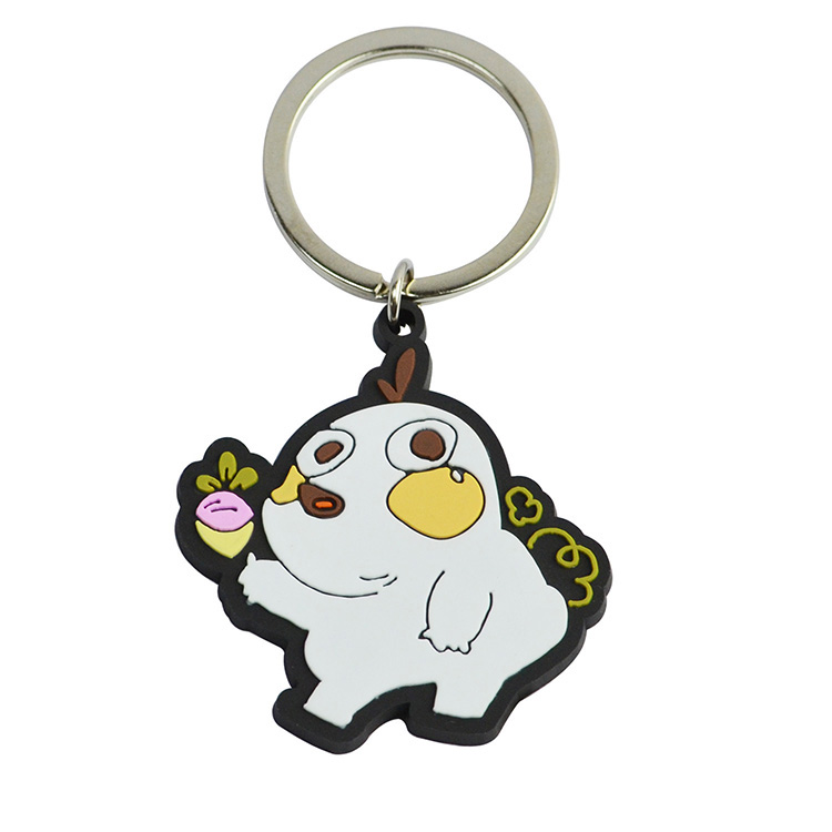 Promotion Manufacturer Custom 2D 3D Letter Cartoon Rotating Keyring Hard Enamel Heart Shape Metal Keychain
