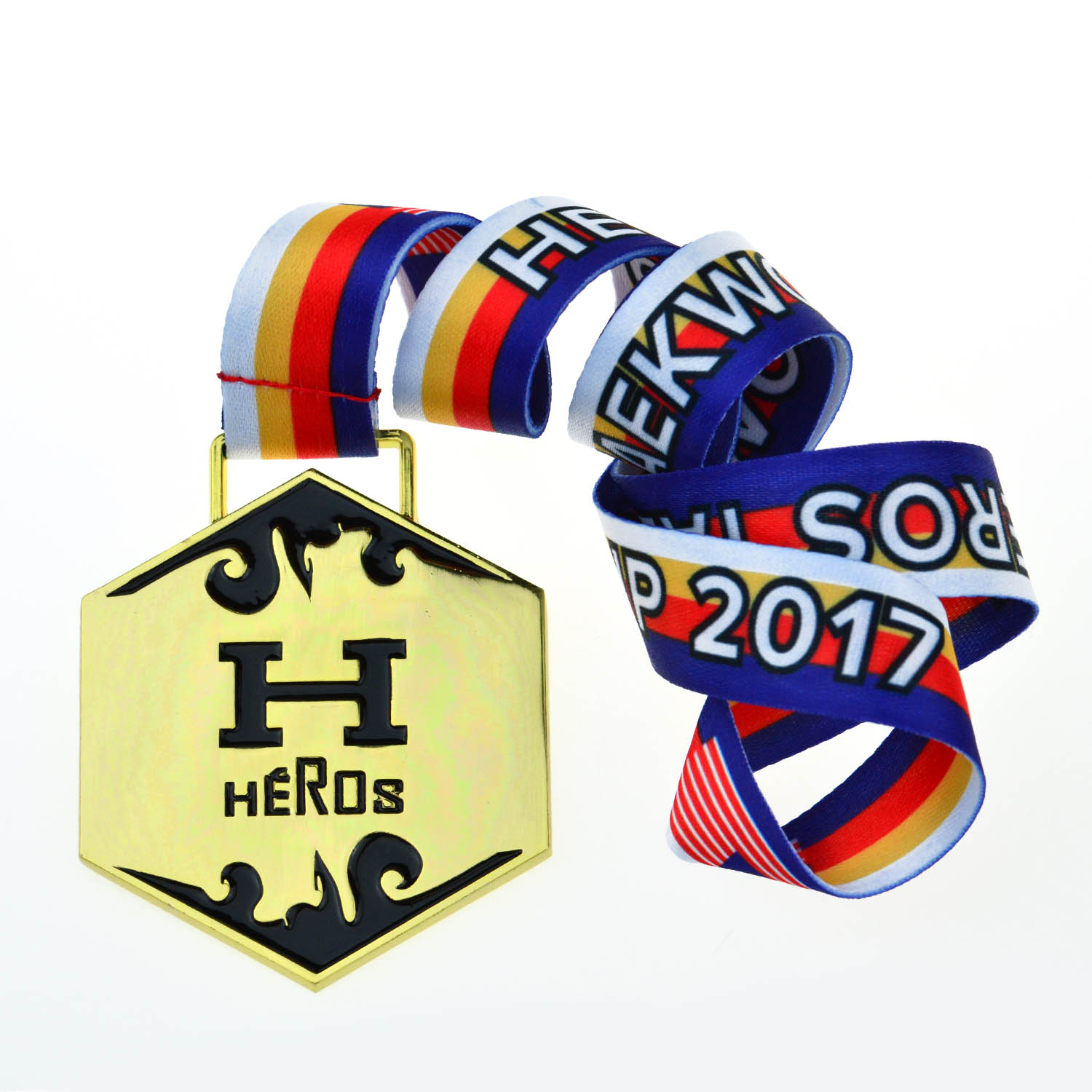 High Quality Custom DIY Logo Sports Medal Unique Design Hollow Die Cutting Printing Marathon Casting Technique