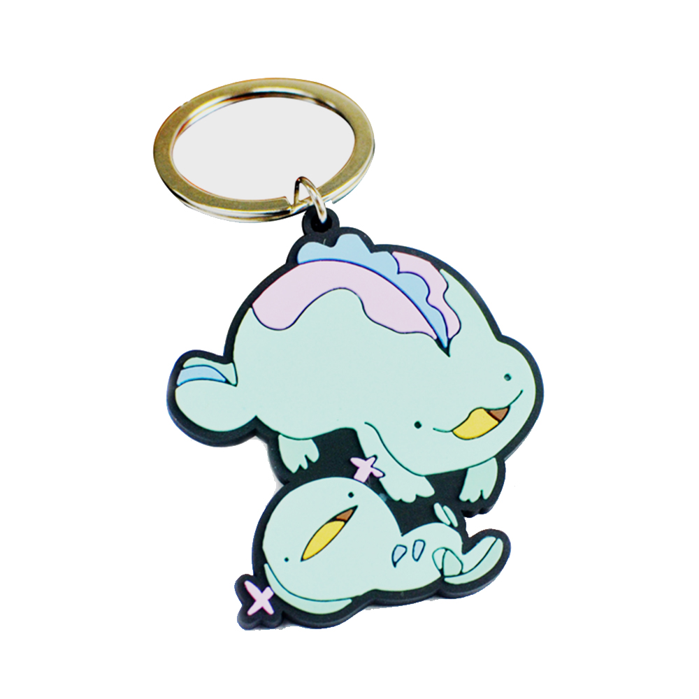 OEM Manufacturer Custom Logo 2D/3D PVC & Rubber Portable Letterpress Printed Keychains