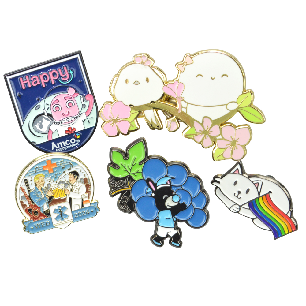 New Wholesale Adorable Enamel Animal Lapel Pins-Fashion Christmas & Birthday Party 5mm Plated Metal