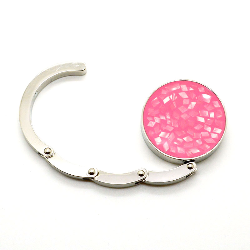 Custom Logo Delicate Foldable Metal Heavy Heart Bag Hook Purse Hanger Promotional Creative Design for Women