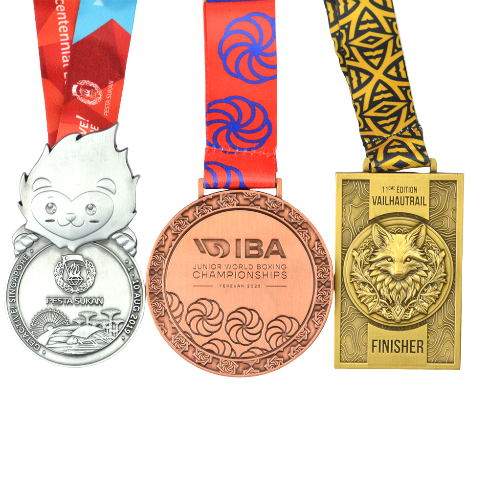 High Quality Custom DIY Logo Sports Medal Unique Design Marathon Casting Technique