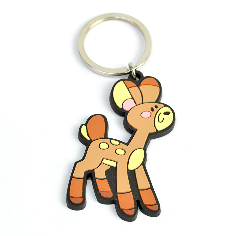 Custom Logo PVC & Rubber Keychains with Iron Metal Micro Injection/UV Printing