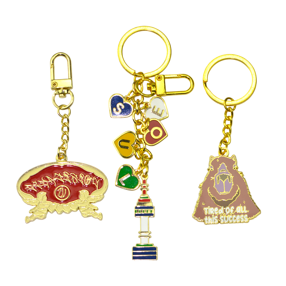 Custom Zinc Alloy 2D & 3D DIY Car Cartoon Animal Keychain with Custom Logo for Business Promotions