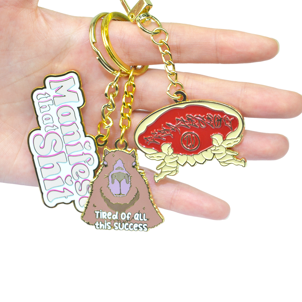 Wholesale Custom Logo Metal Keychain Premium Zinc Alloy Promotional Carabiner with Personalized Design