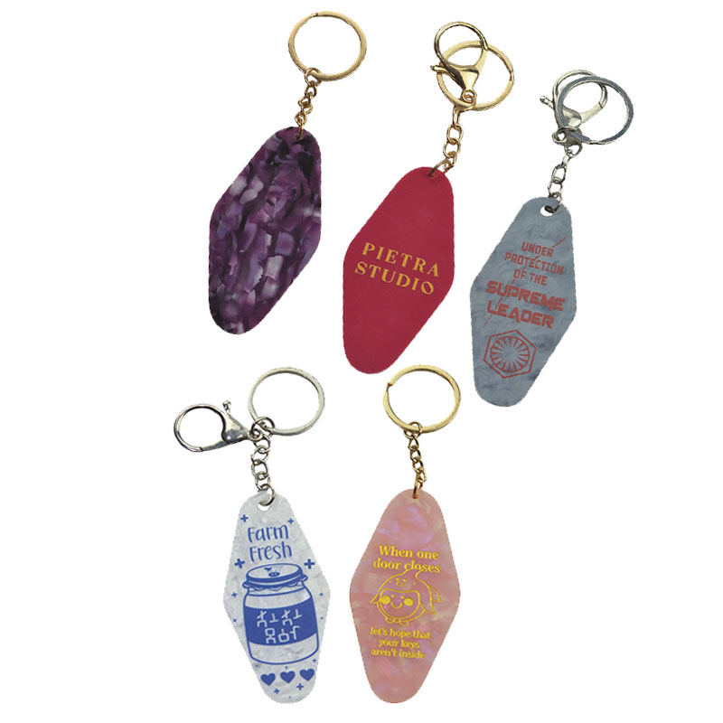 Manufactured Key Chain High Quality Acrylic Keychain New Products Smiling Face Shape Cartoon Custom Logo keyrings