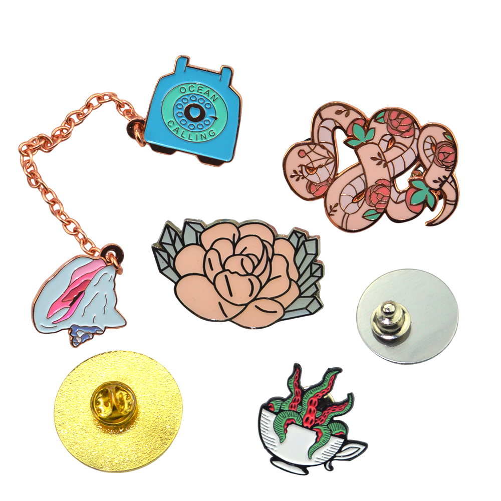 Custom Logo Sports Metal Crafts Soft and Hard Enamel Electroplated Lapel Pins for Fashion Cartoon Animal with Logo