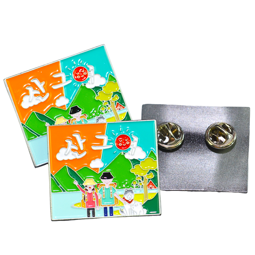 DIY Metal Custom Logo Advertising Lapel Badge Brooches for Hat Bag Clothing