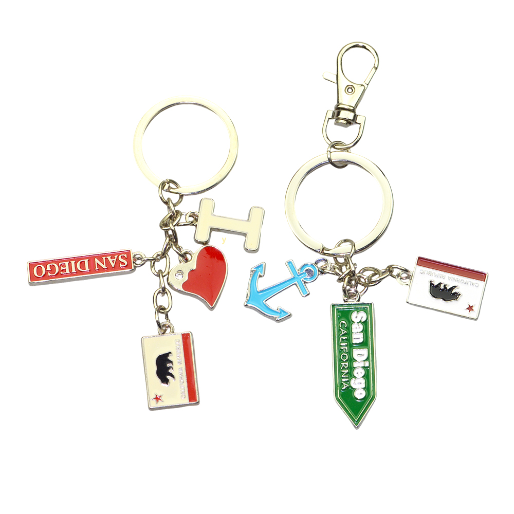 Factory Direct Supply of Custom Metal 2D and 3D Company logo Event Theme Keychains Custom Enamel Keychains