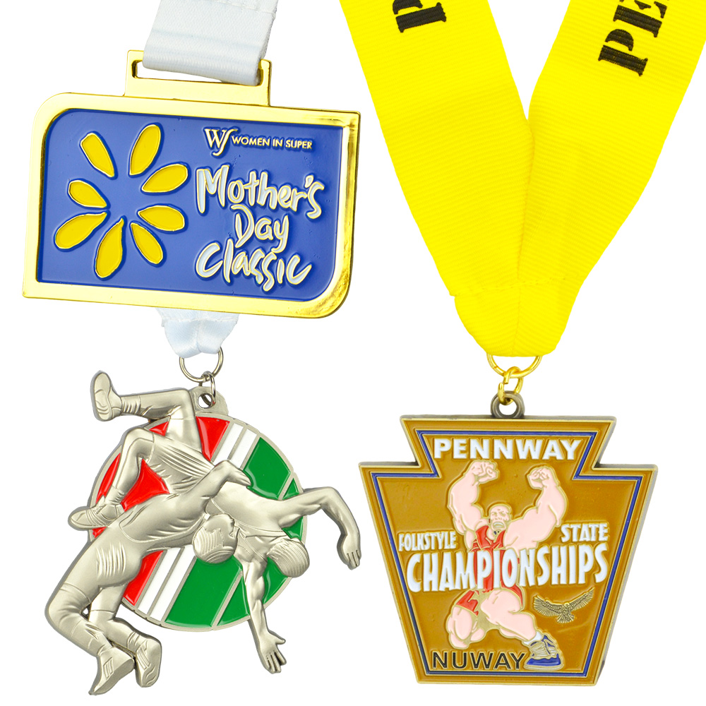Wholesale Marathon Sports Metal Medals Carnival Trophies Medals Plaque Skarate Jiu Jitsu Judo Medals Casting