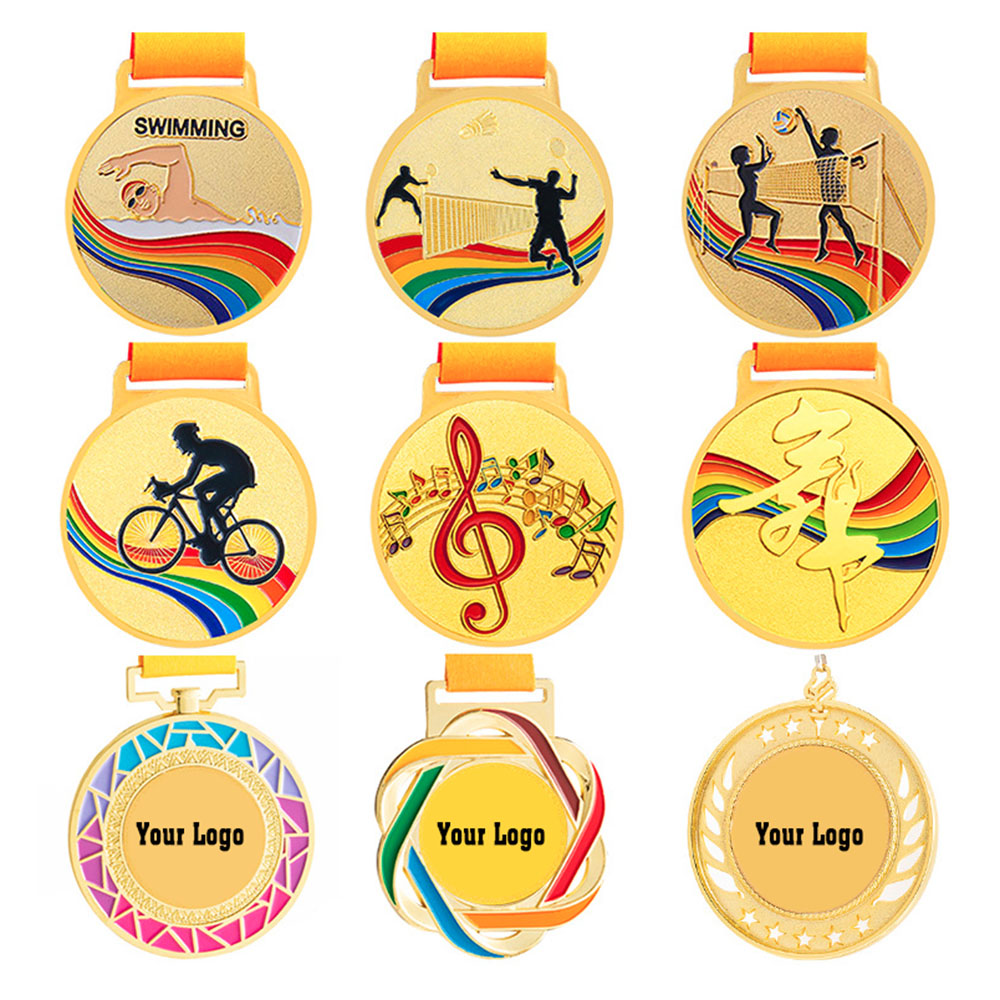 Manufacturer Custom Sport Medal Competition Personalized Zinc Alloy Gold Medals Award Creativity Design with Logo