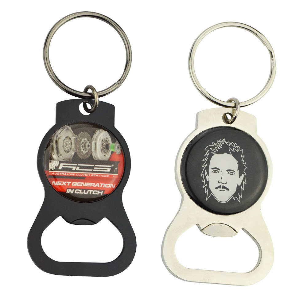 Promotional Custom Fashion Cartoon Metal Bottle Opener Keychain Zinc Alloy Creative Design Key Ring for Advertising Gifts
